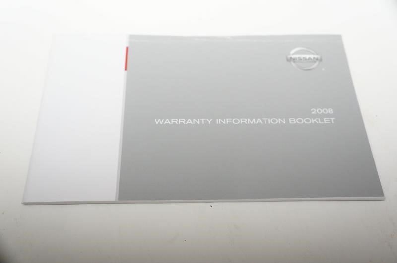 2008 Nissan Frontier Quick Reference Guide and Warranty Information with Case