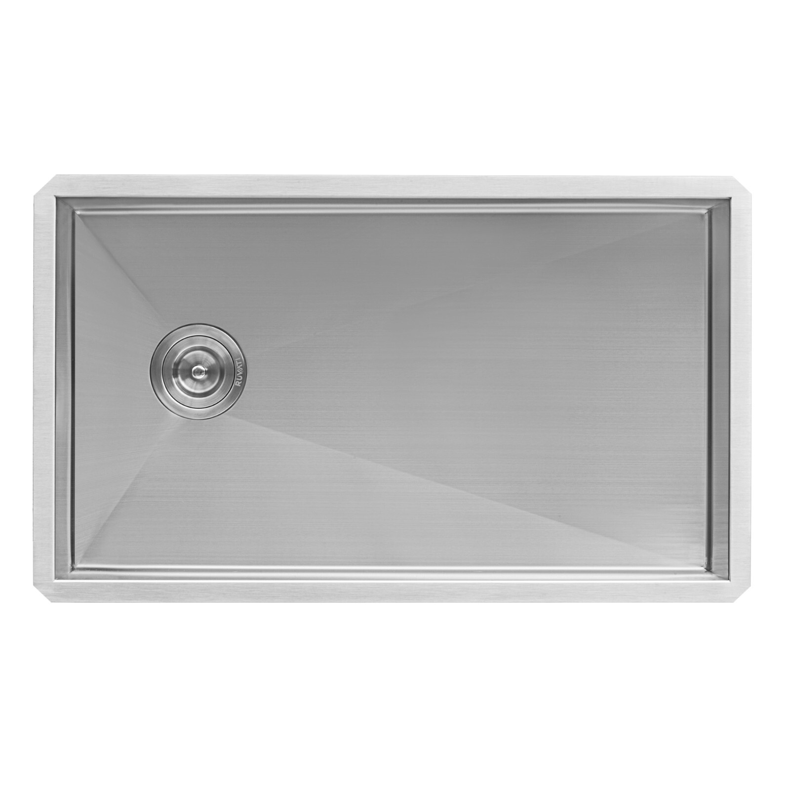 Ruvati 32-inch Slope Bottom Offset Drain Reversible 16Gauge Kitchen Sink-RVH7490