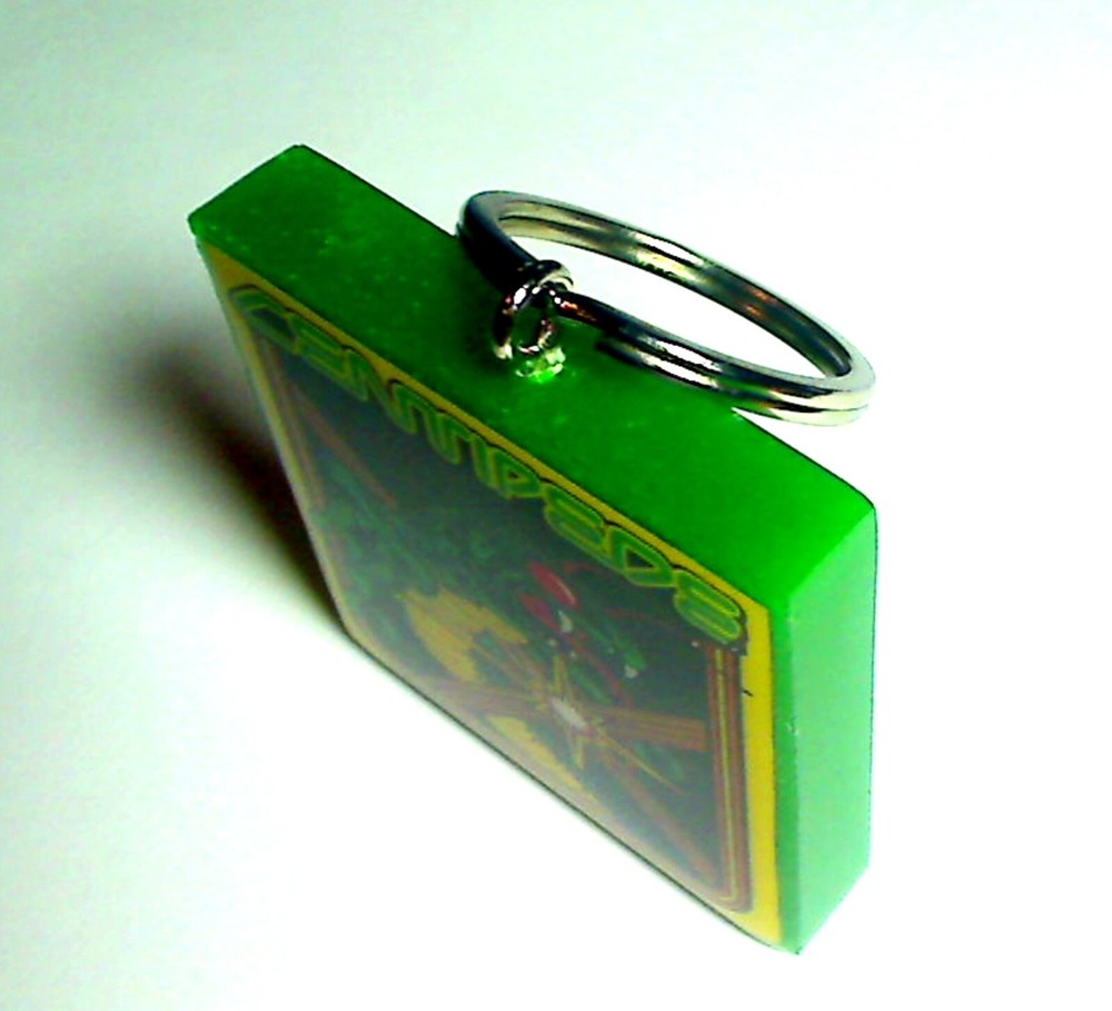 Centipede Arcade Coin Door accessory Keychain