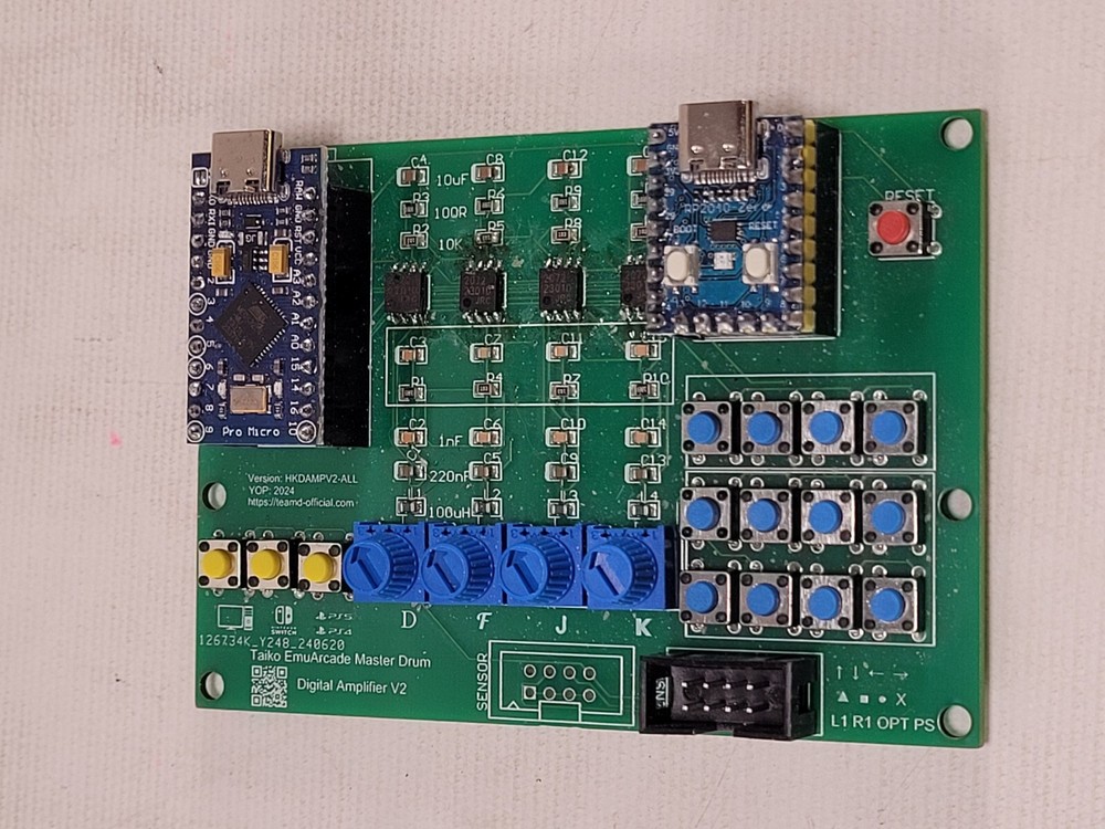 Taiko EmuArcade Master Drum Digital Amplifier V2 Version Board HKDAMPV2-ALL