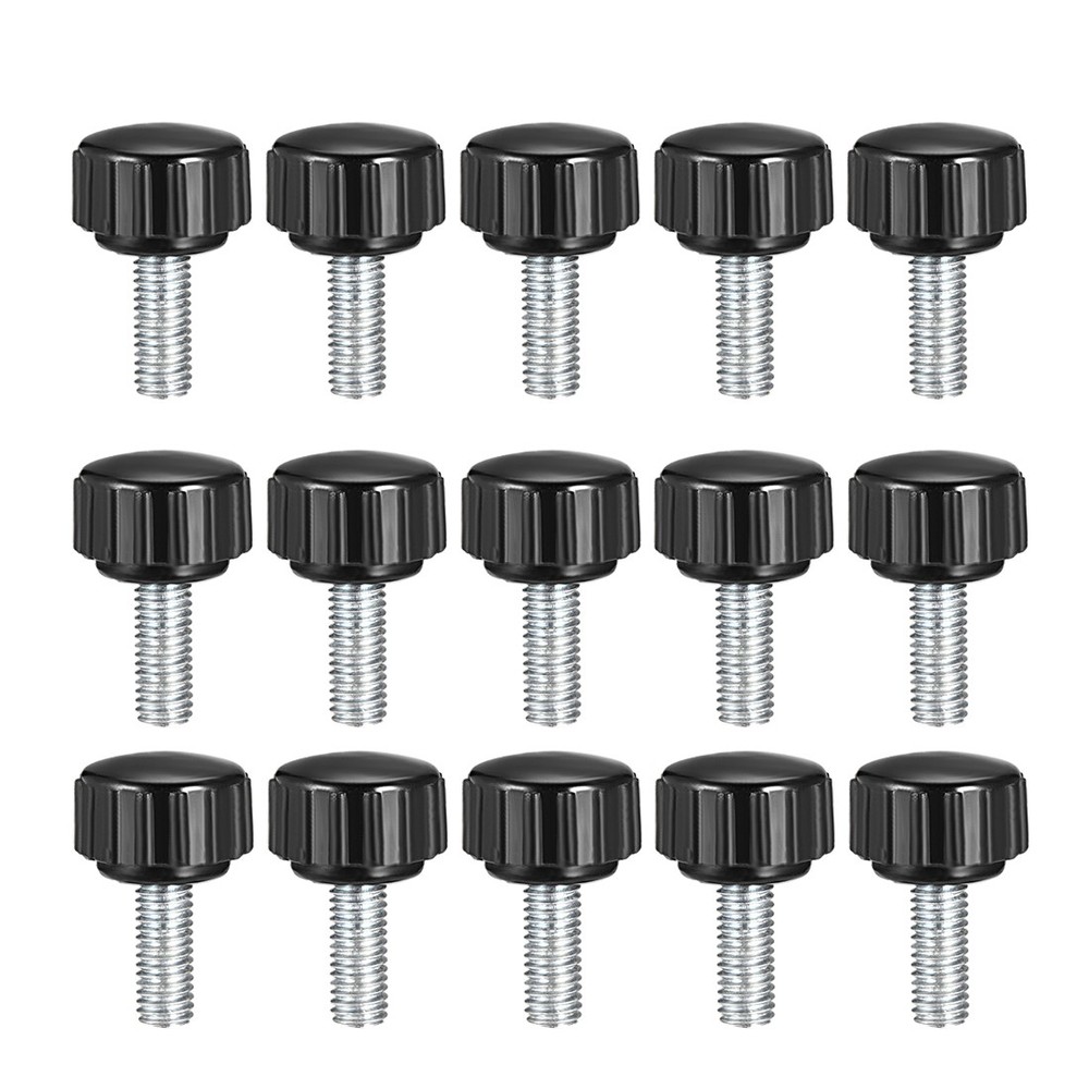 M5 x 15mm Male Thread Knurled Locking Knobs 15pcs