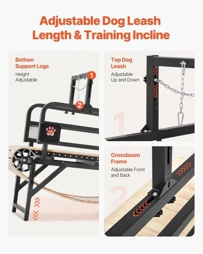 Dog Treadmill for Large Dogs, Medium Pet Slatmill for Indoor Exercise Training