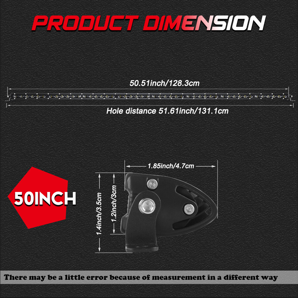 For Can-Am Maverick X3 Roof 6D 50" +7" LED Light Bar+4" Dual Color Pods Wire Kit