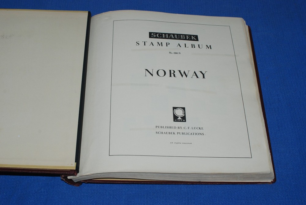 Norway Schaubek Springback Specialty Album Binder BlueLakeStamps Nice!