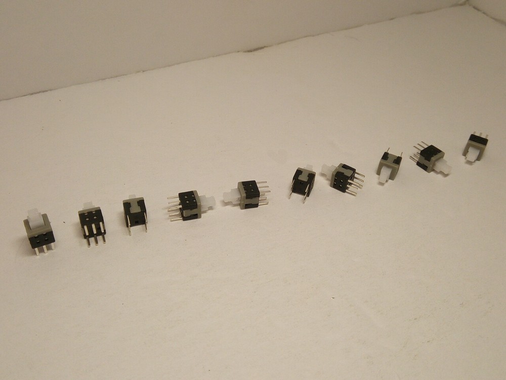 10X Pack Lot 5.8mm 6 Pins Mini Push Clicker Button Power Switch Self Locking PC