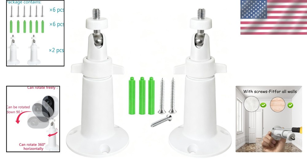 Adjustable Camera Mount for Enhanced Security - Includes Mounting Kit