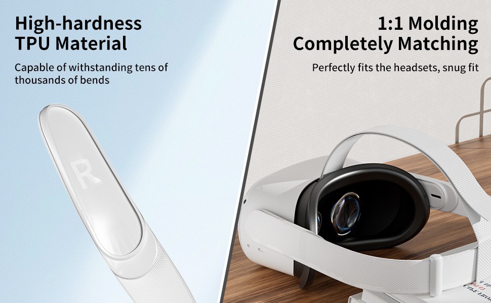 Head Strap for 0culus Quest 2 Headset and 4 Controller Thumb Grip Covers