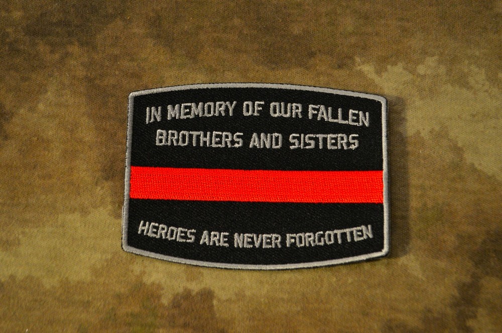 Thin Red Line Fallen Firefighter Memorial Patch
