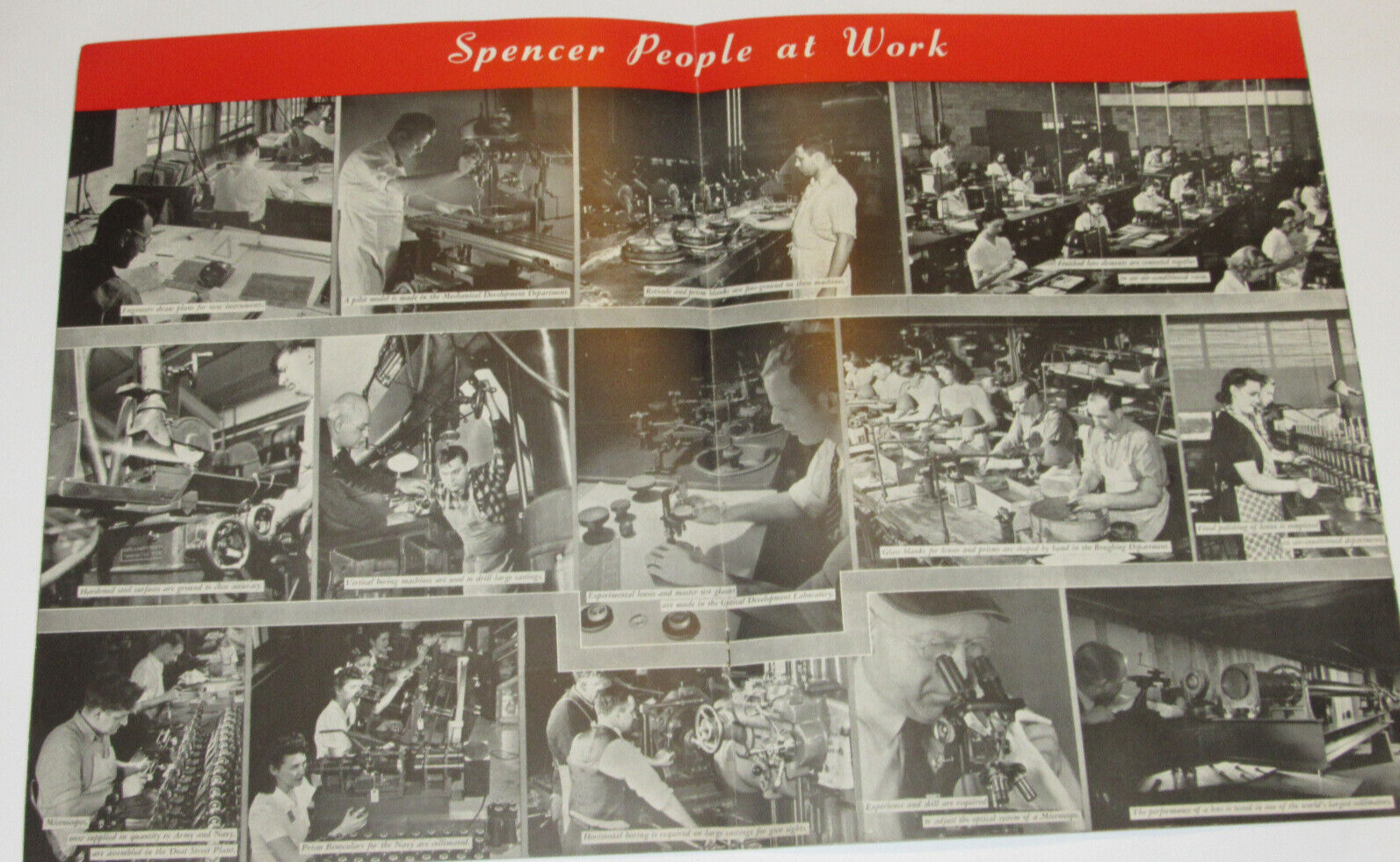 VTG 1943 WWII SPENCER LENS/AO SOUVENIR WAR EFFORT PROGRAM! PICTURES! BUFFALO, NY