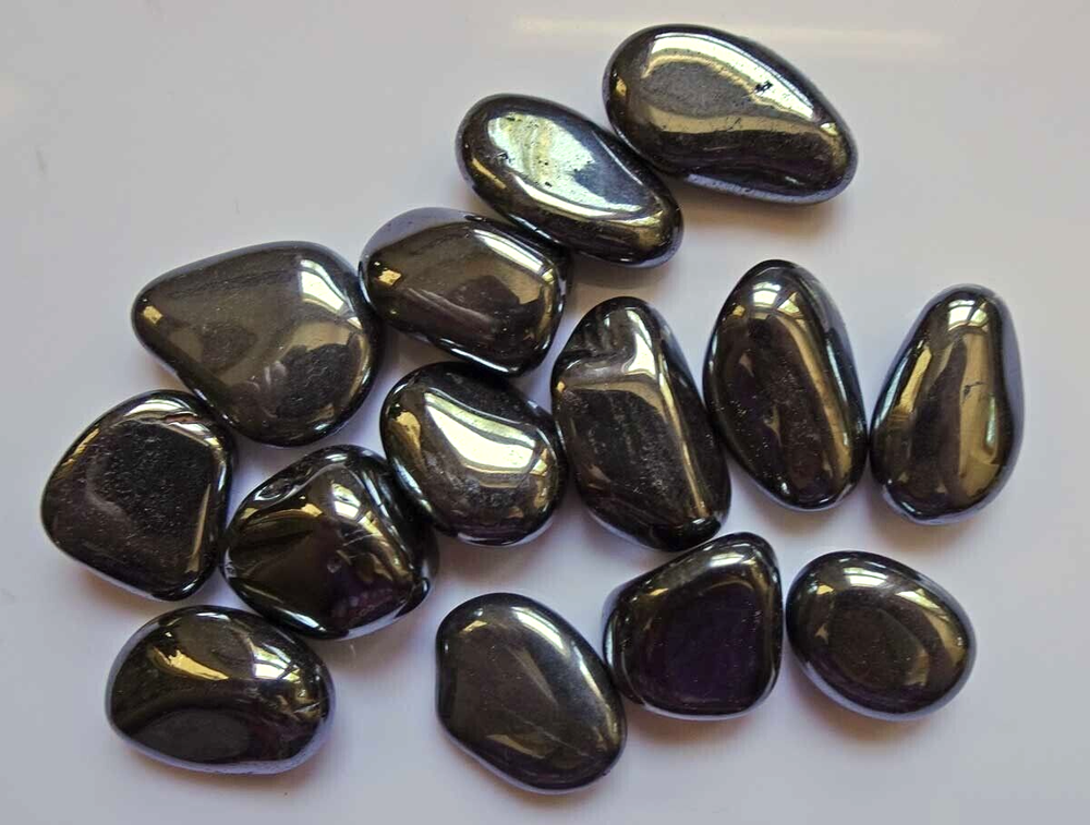 Hematite - 14 Tumbled Stones rt422b