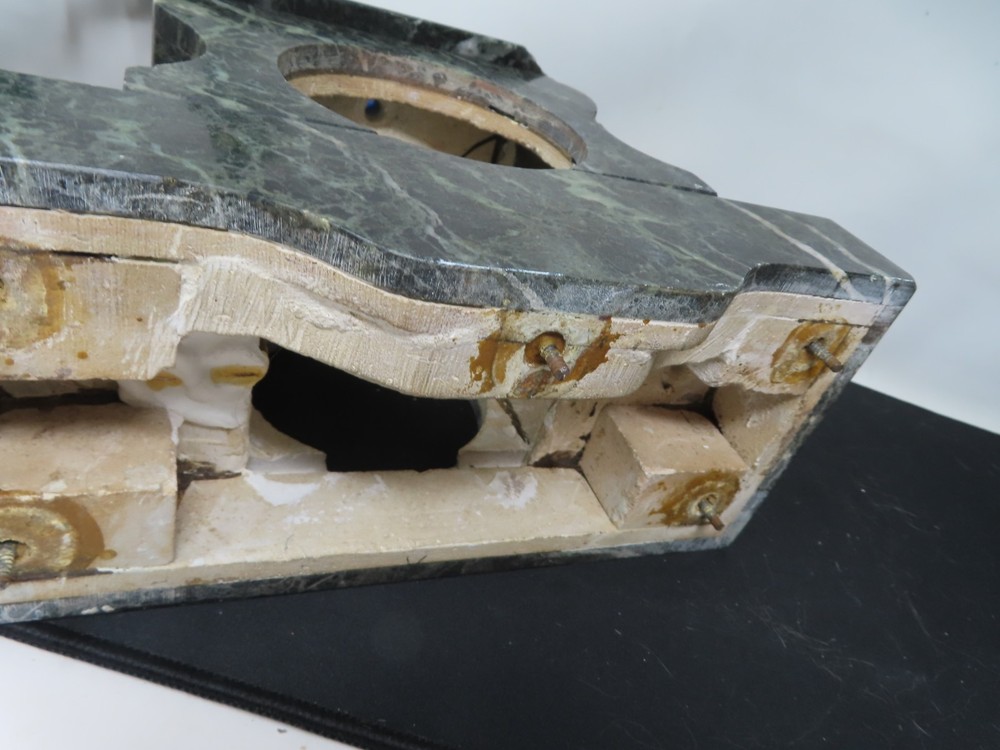 1930s Art Deco Marble Clock Case