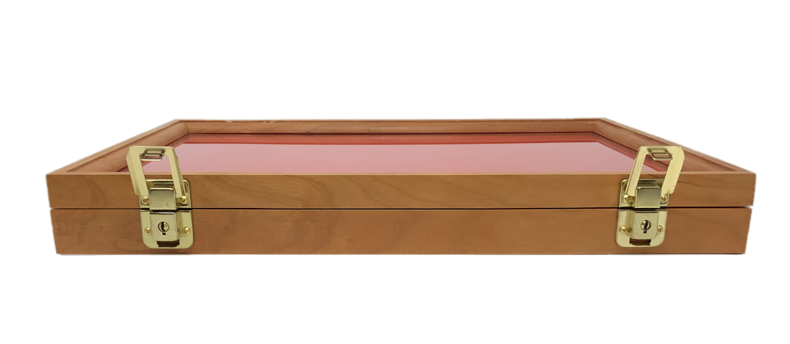Cherry Wood Display Case 12 x 18 x 2 for Arrowheads Knives Collectibles & More