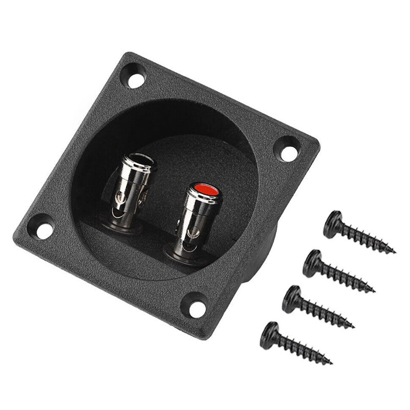 2PCS Speaker Box Terminal 2-Wire Round Spring Cup Connector Subwoofer Enclosure