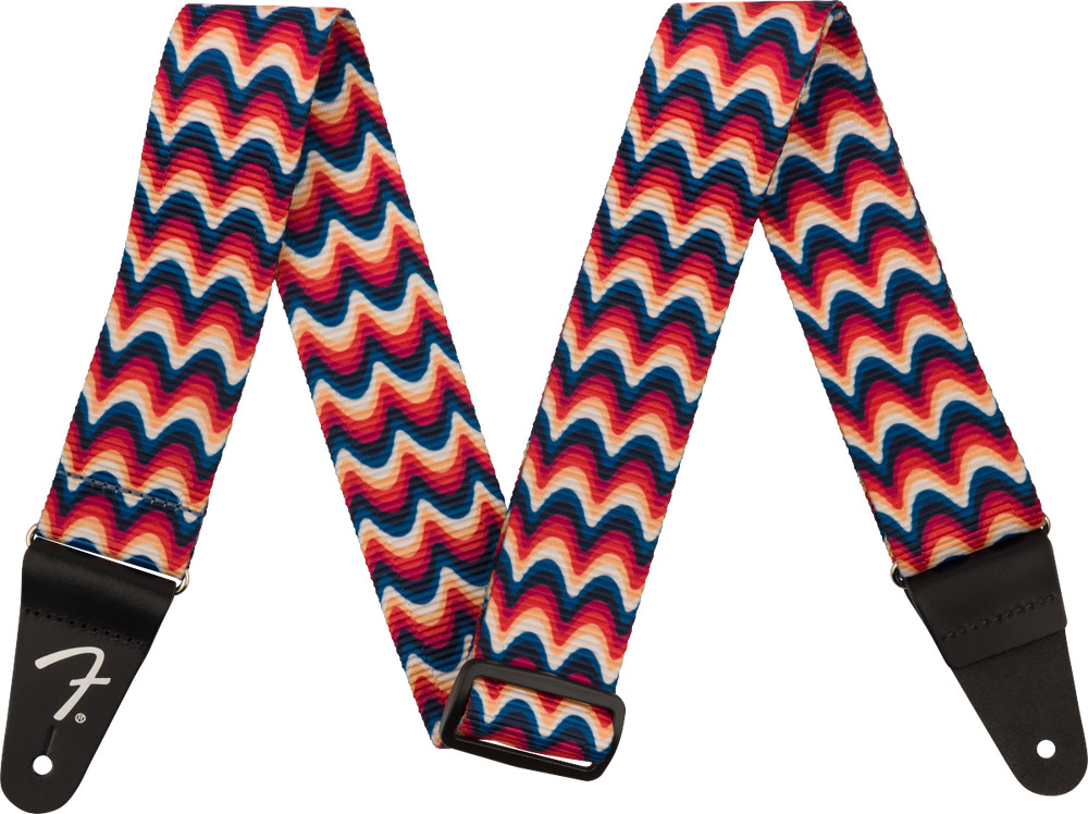 Fender Retro Ripple Polyester Guitar Strap, 2-Inches Wide, Adjustable 0990637214