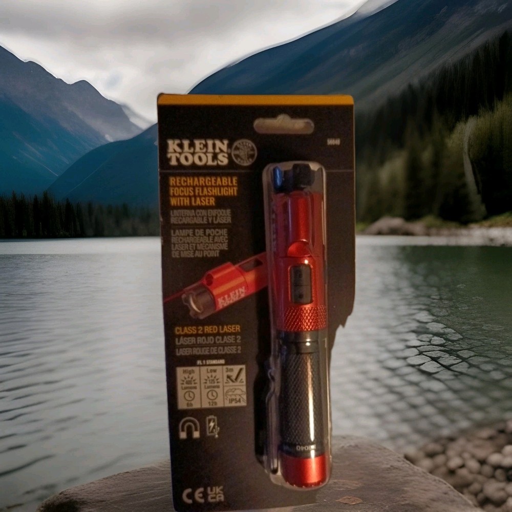 Klein Tools 56040 Rechargeable Focus Flashlight With Laser - Orange