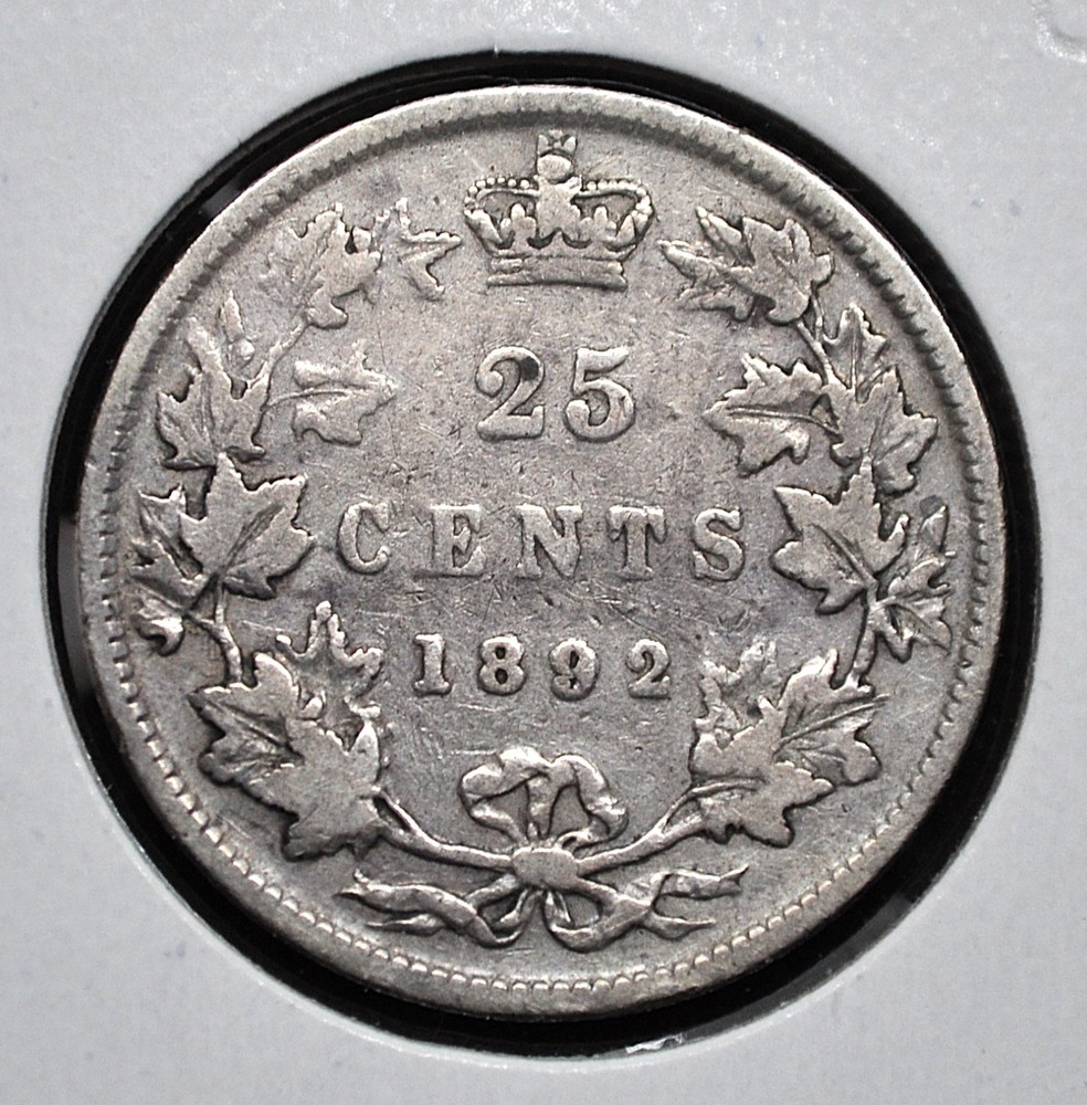 1892 Canada 25 Cents