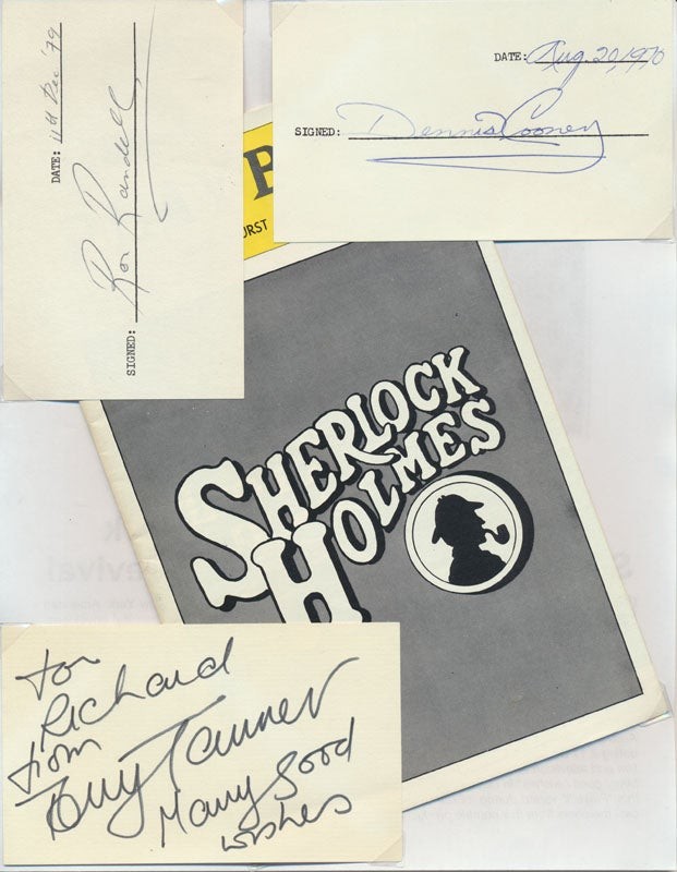 SHERLOCK HOLMES -- PLAY / Playbill Program / Three Signatures Signed 1975