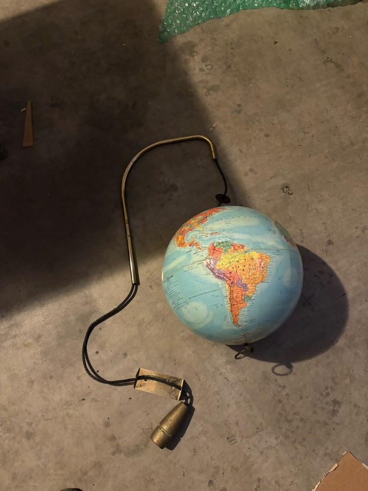 Replogle Vintage Globemaster Relief Globe Wall Mounted Hanging Globe