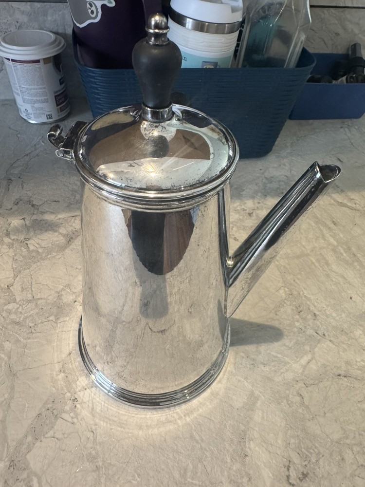ANTIQUE SHEFIELD SILVER CHOCOLATE/TEA POT-