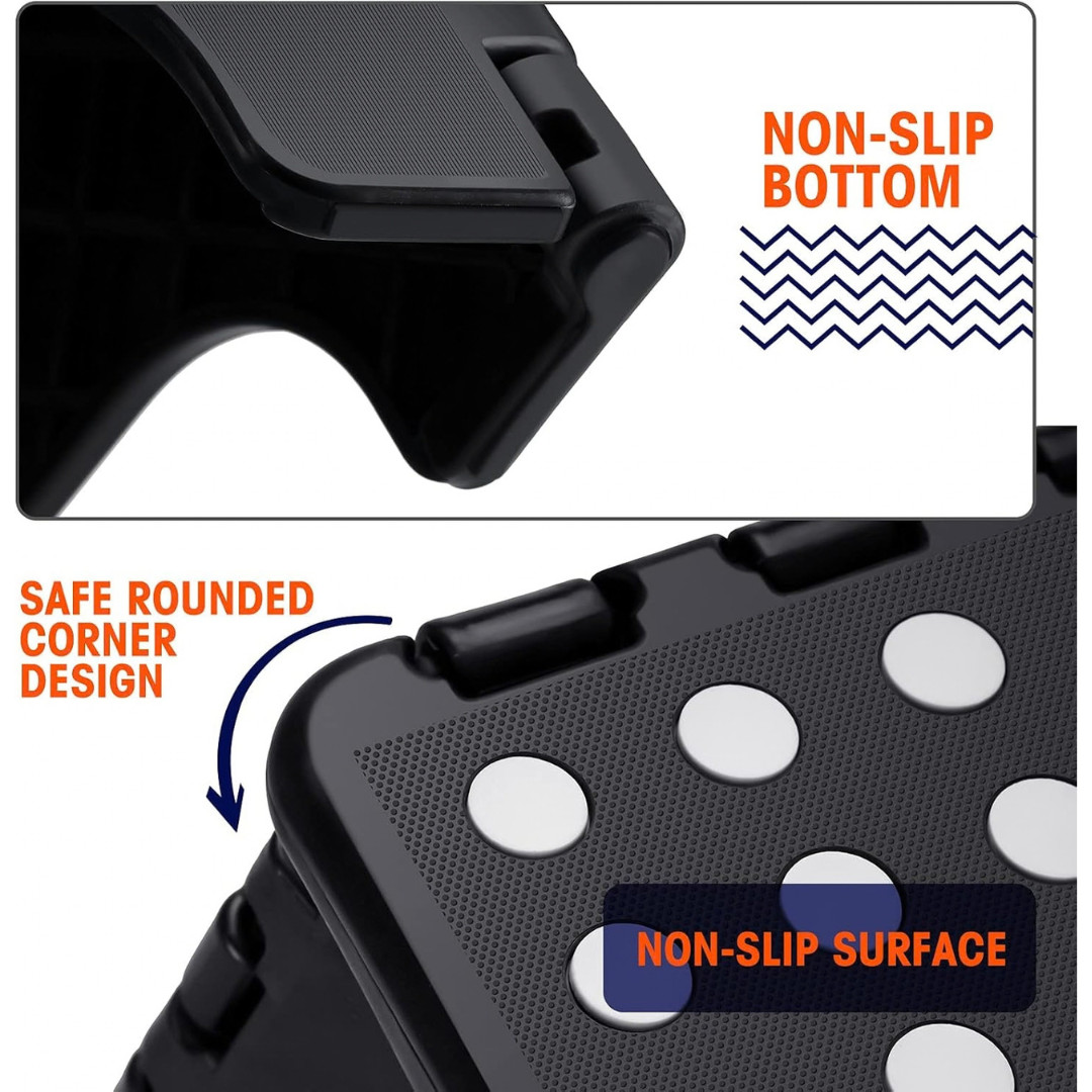 9" Folding Step Stool for Adults,Kids,Non-Slip Folding Stools with Portable Hand