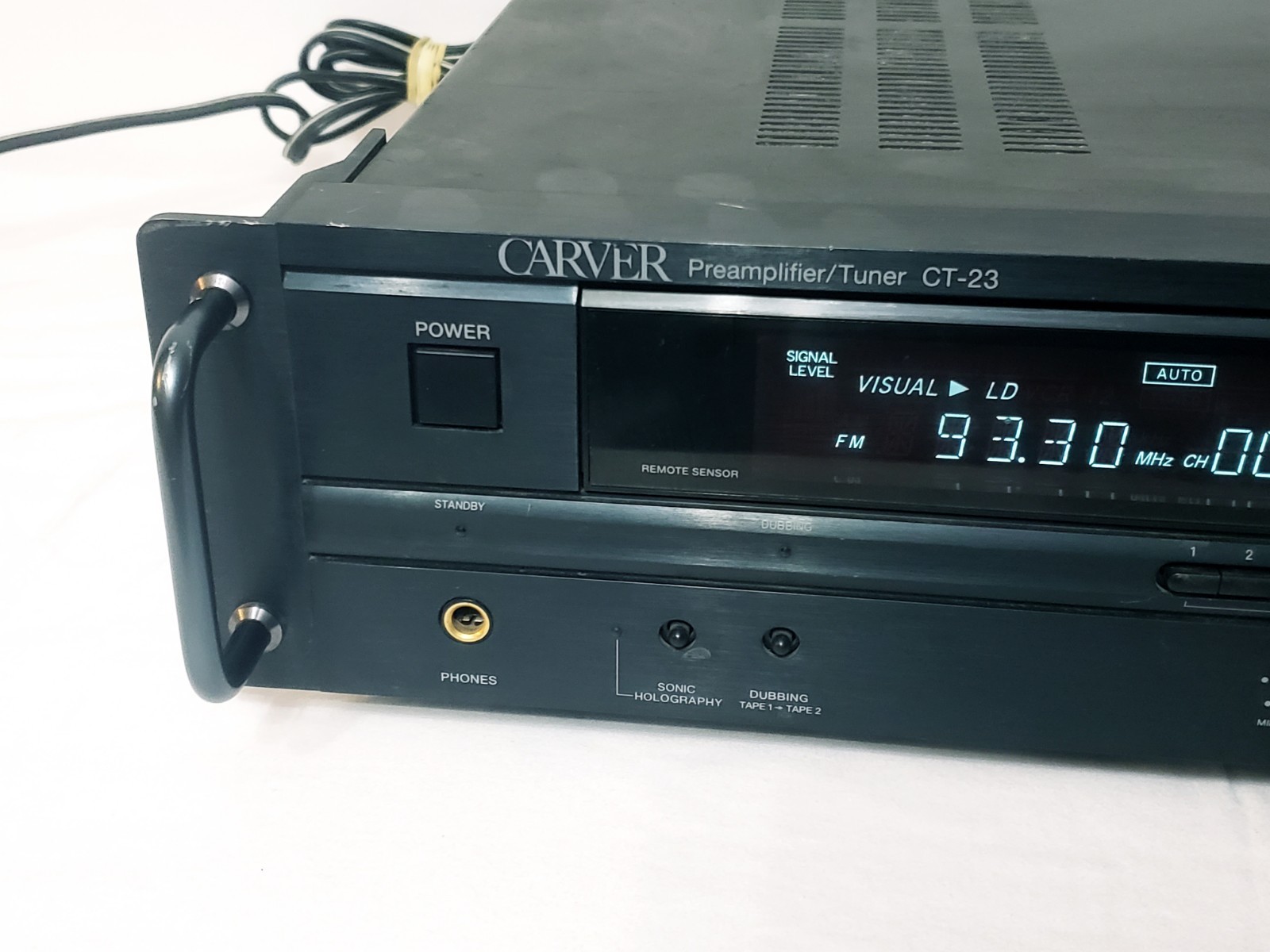 CARVER CT-23 PREAMPLIFIER TUNER WORKING NO REMOTE RACK MOUNT