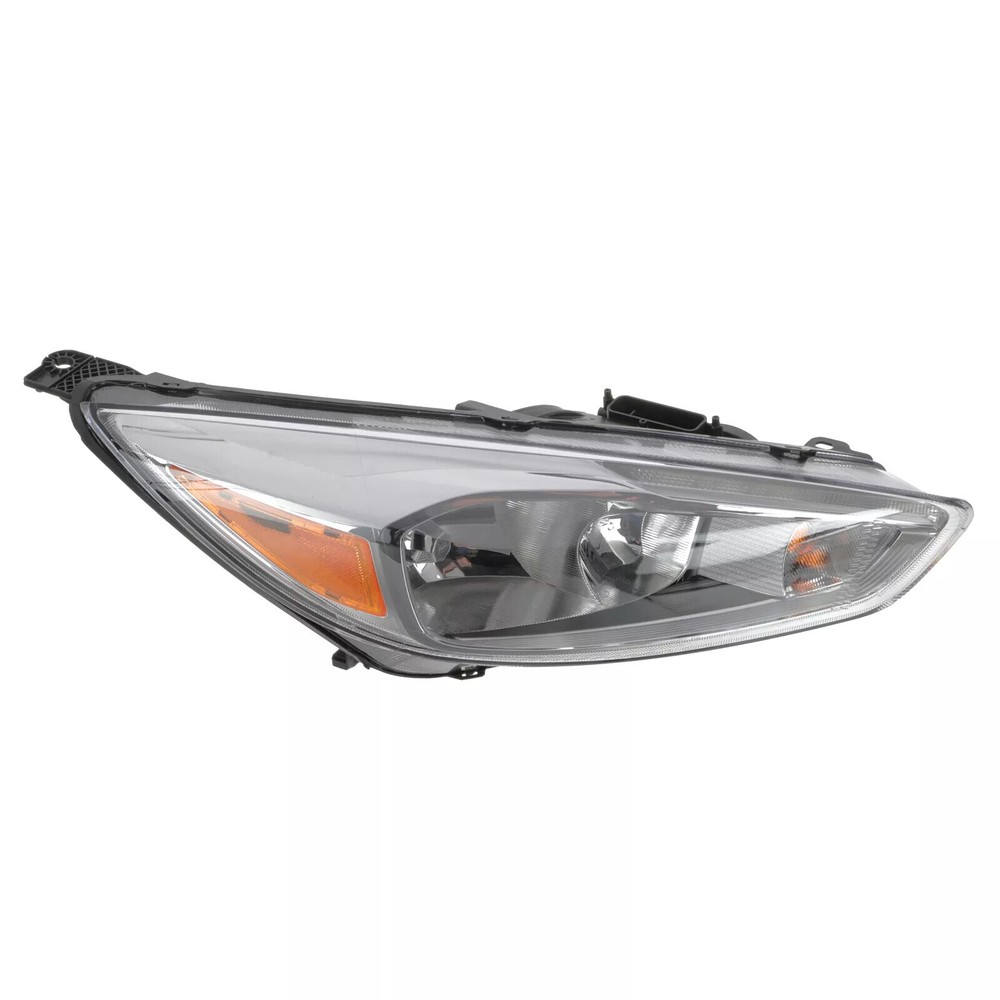 For 2015-2018 Ford Focus Halogen Headlight Chrome W/LED DRL Right Passenger Side