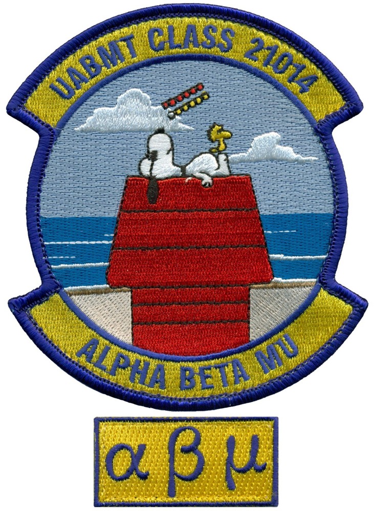 USAF UNDERGRADUATE AIR BATTLE MANAGER TRAINING CLASS 21014 PATCH - SNOOPY - SET