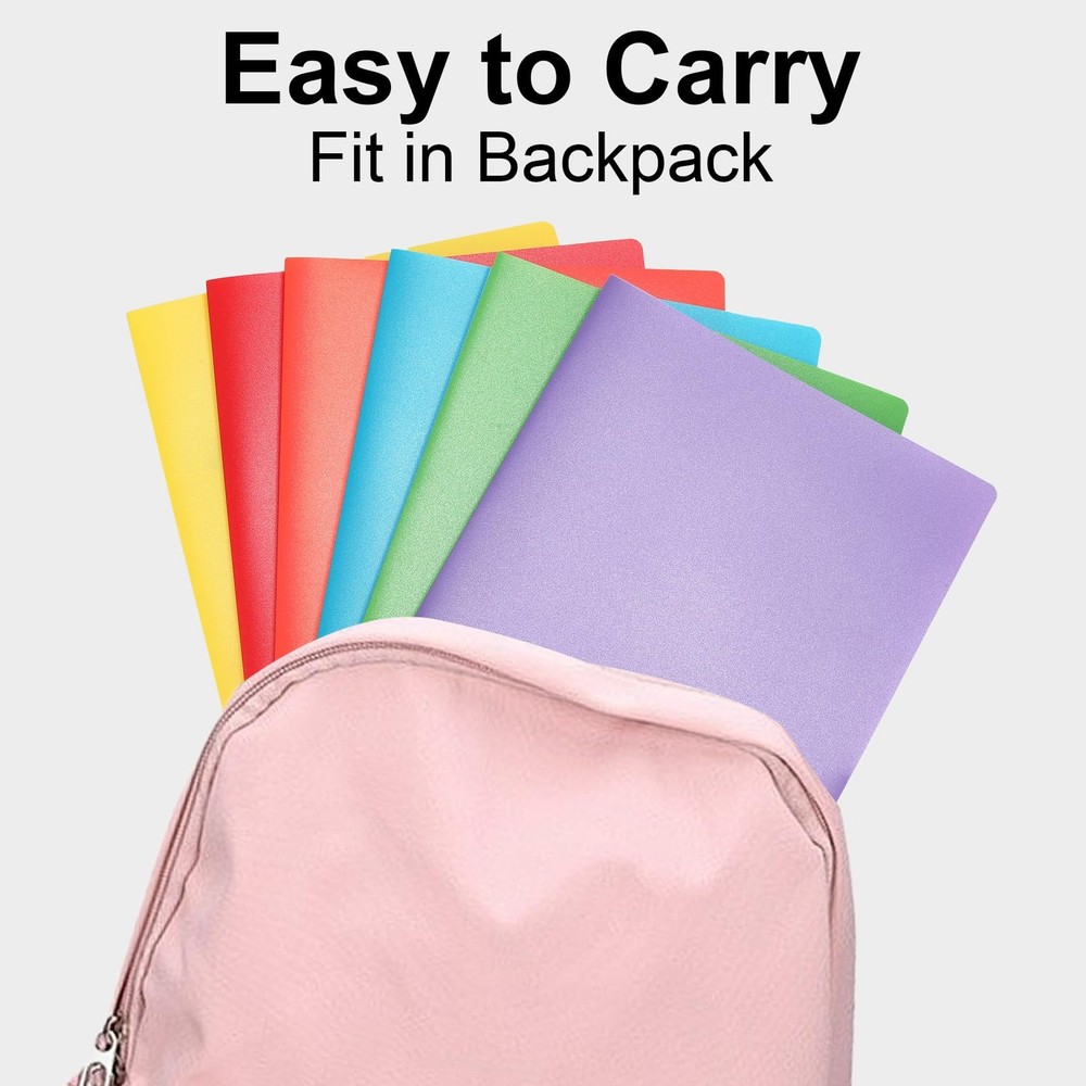 6 Pack 2 Pocket File Folders Documents Resume Portfolio Homework Paper Folder