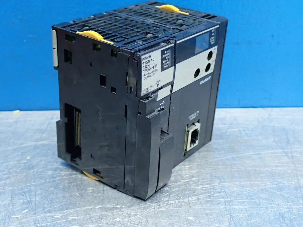 OMRON CJ2H-CPU64-EIP CPU MODULE UNIT WITH CJ1W-TER01 END PLATE 160K DATA MEM