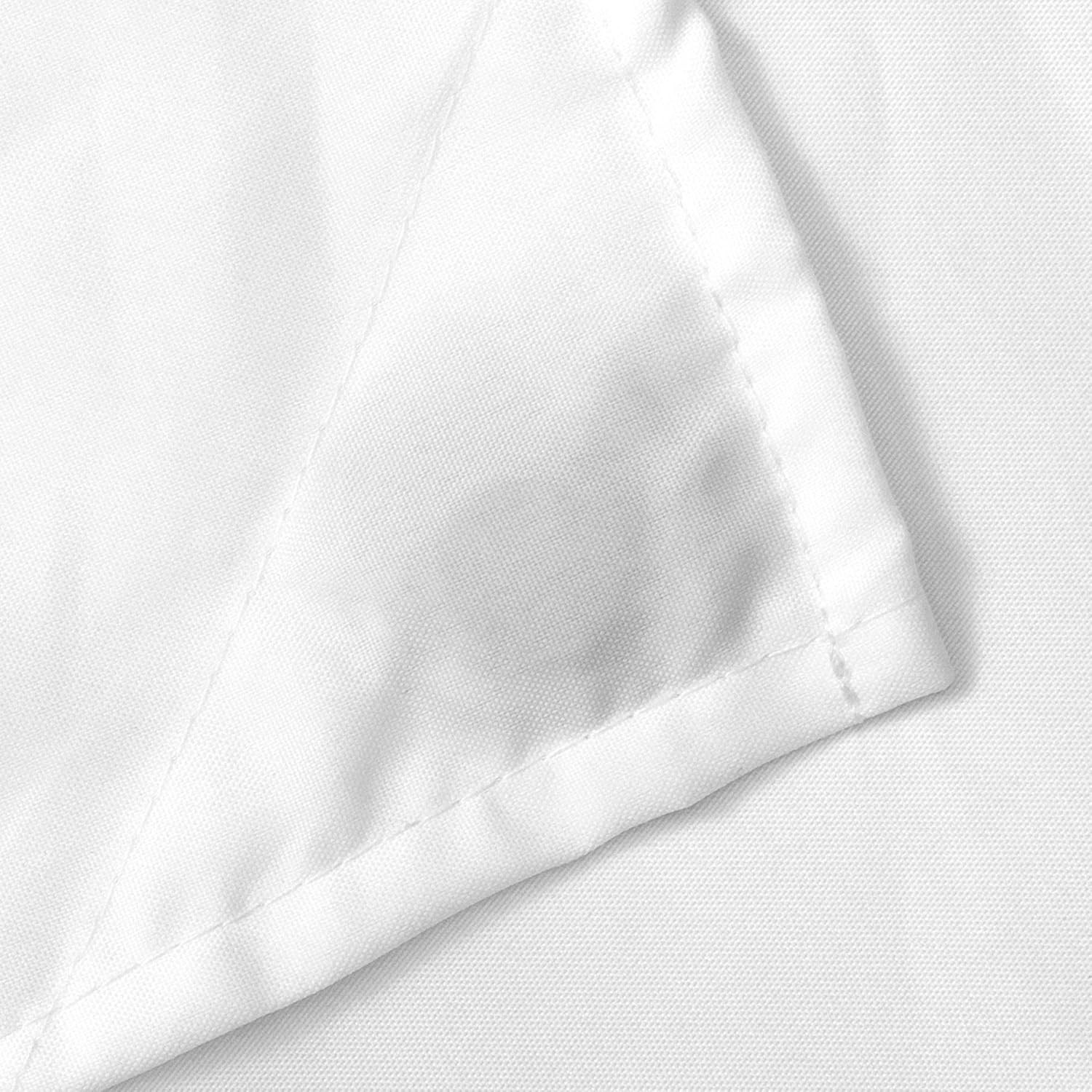 Fabric Shower Curtain Liner Solid White Hotel Quality Mildew Resistant Washable