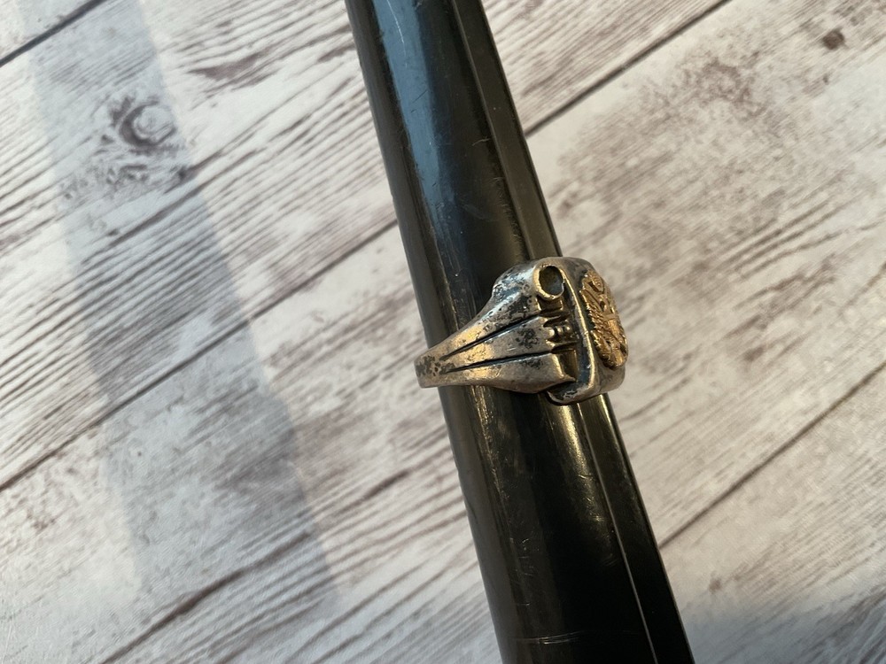ORIGINAL WWII US EAGLE STERLING PATRIOTIC RING