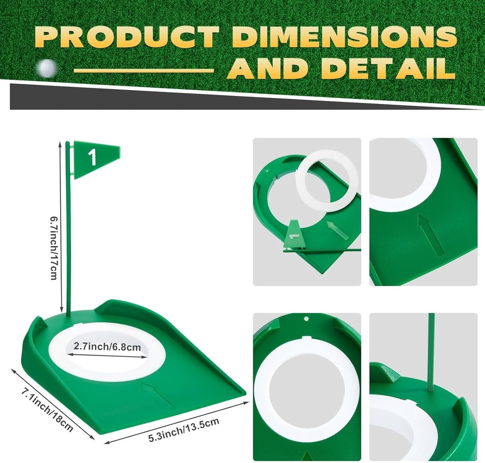 Golf Putting Practice Cup Hole Training Aids Golf Accessories Training Putter...