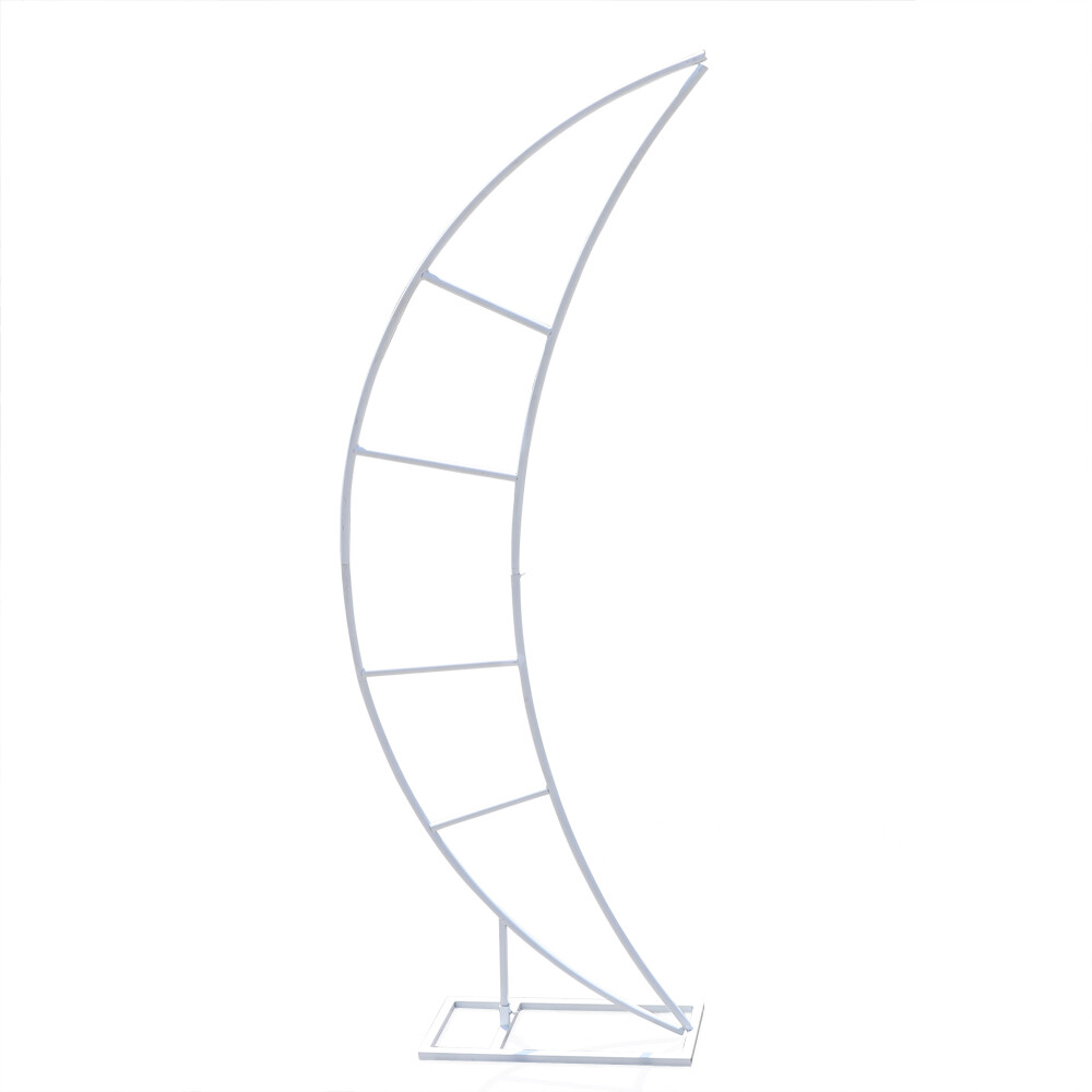 2 Piece Wedding Arch Crescent Moon Floral Stand Party Framework Stand Backdrop