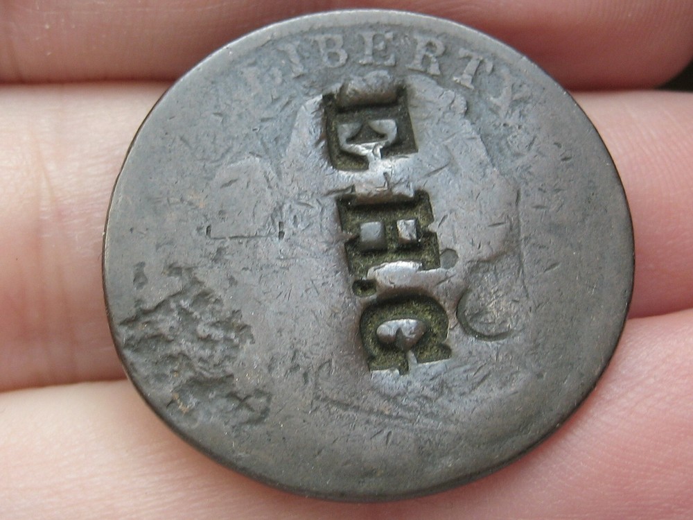 1796-1807 Draped Bust Large Cent- Counterstamped EHG