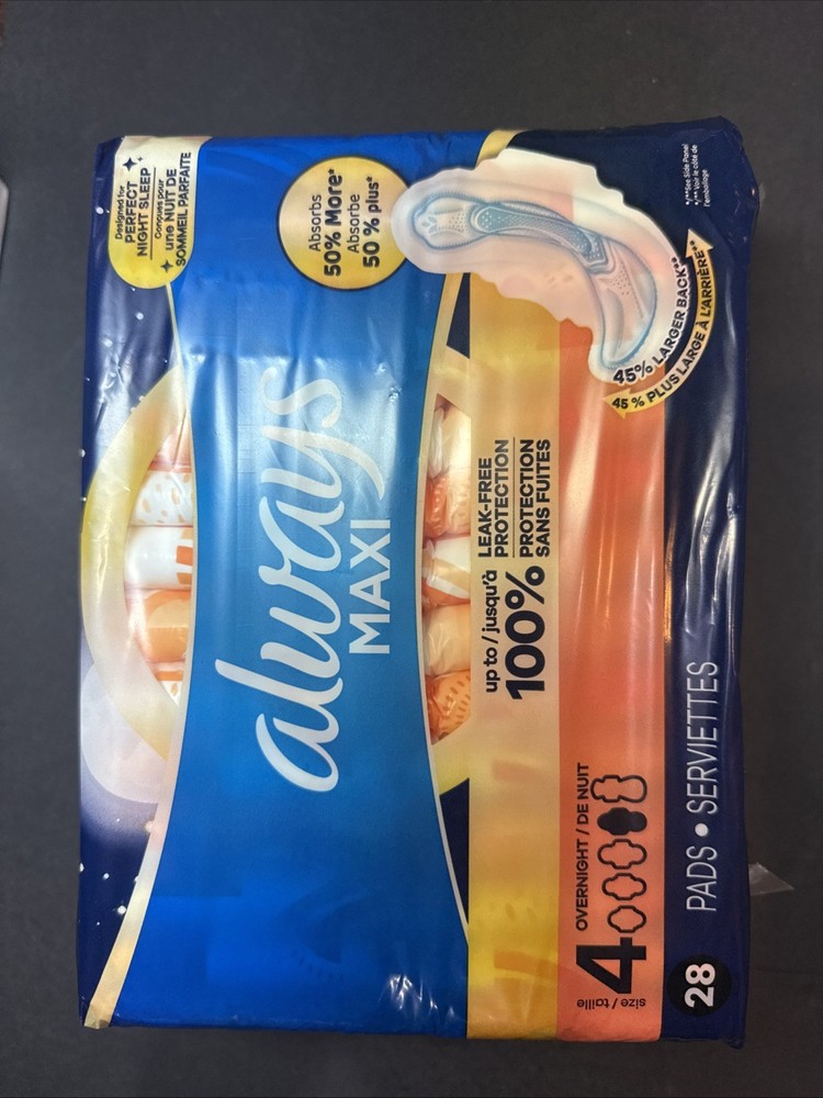 Always Maxi Pads Size 4 (28 Count)