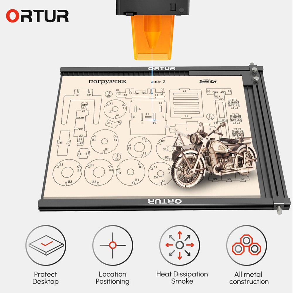 Ortur 448x400mm Honeycomb Working Table Platform For Cutting Engraver Detachable