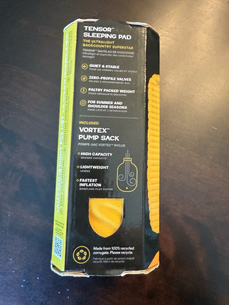 NEMO Equipment Tensor Regular Mummy Ultralight Sleeping Pad Yellow