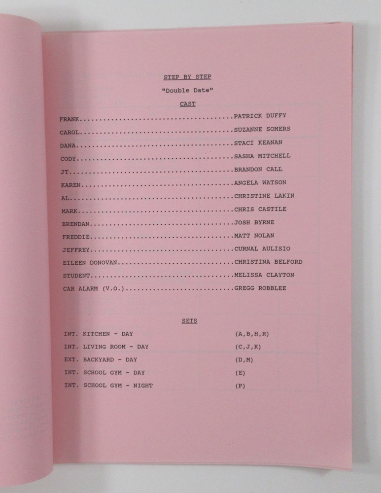Step By Step TV Show Script Patrick Duffy Double Date S4.E15 Second Draft 1993