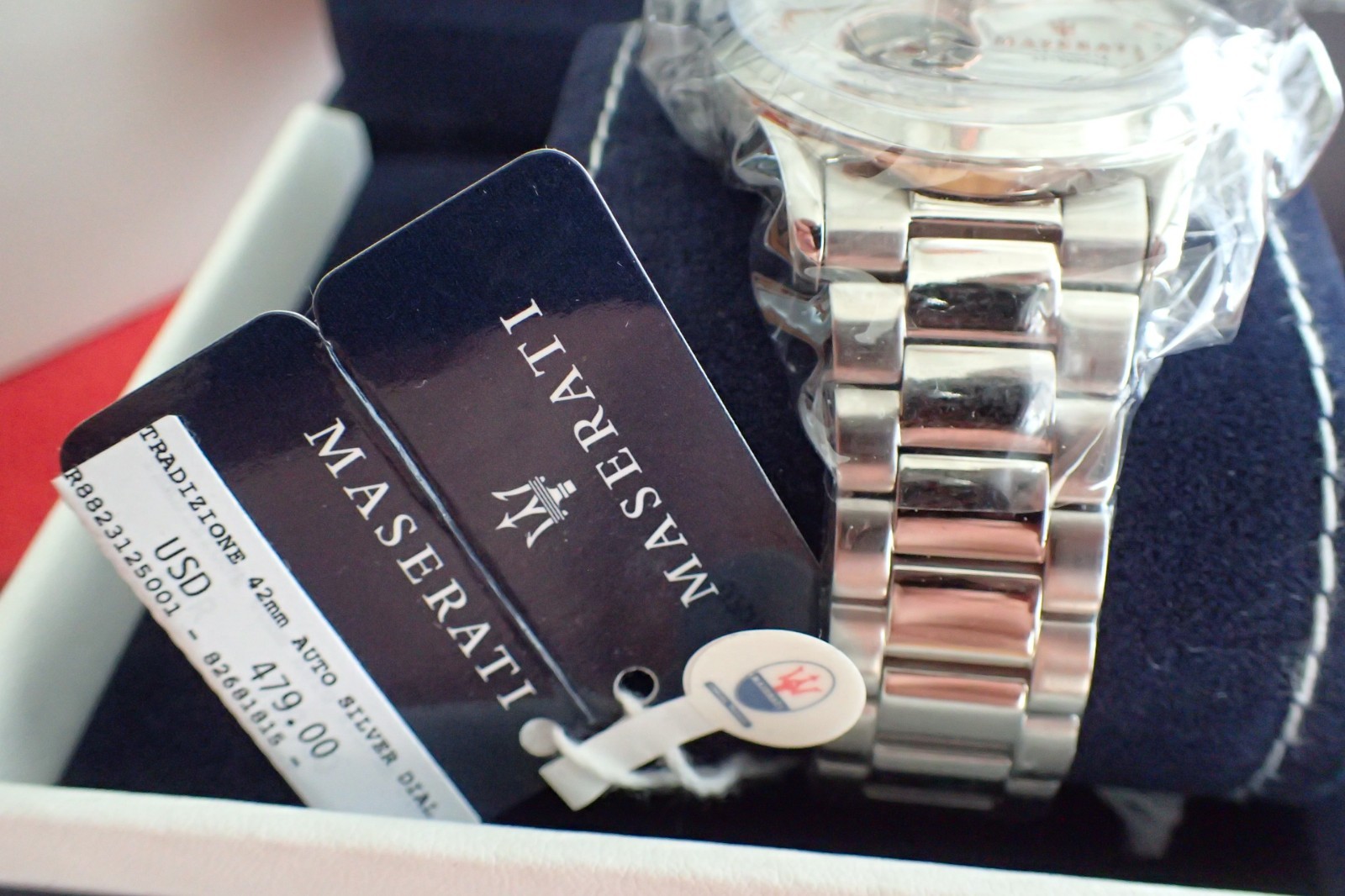 Maserati R8823125001 Men's Tradizione White Dial Automatic Watch unique box/tag