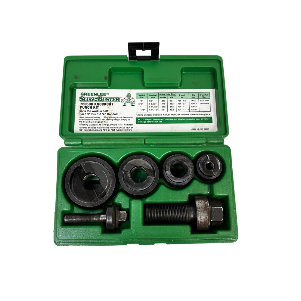 Greenlee SlugBuster Knockout Punch Set 7235BB