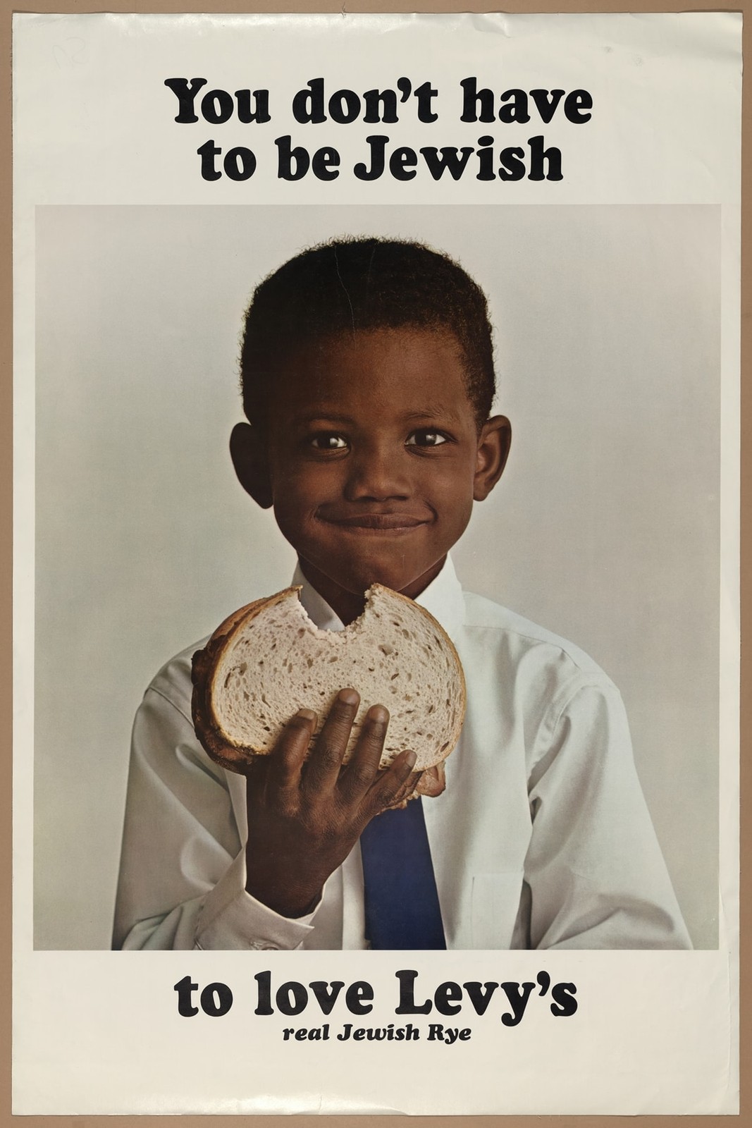 🍞 Vintage 'You Don't Have To Be Jewish' Levy's Rye Bread Poster - Retro Decor