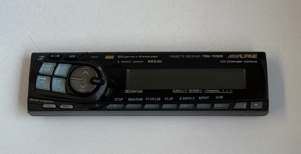 Alpine TDM-7590R Cassette Receiver Front Panel Only