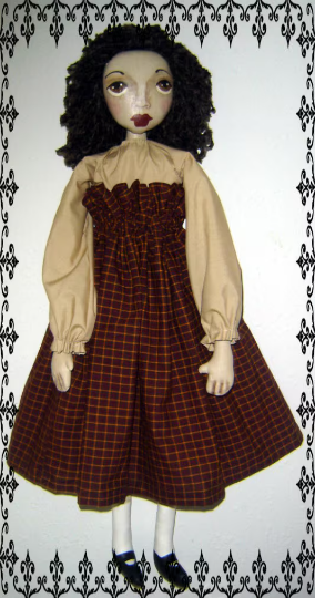 Cloth Doll PATTERN, Folk Art Doll Pattern, Primitive Art Doll