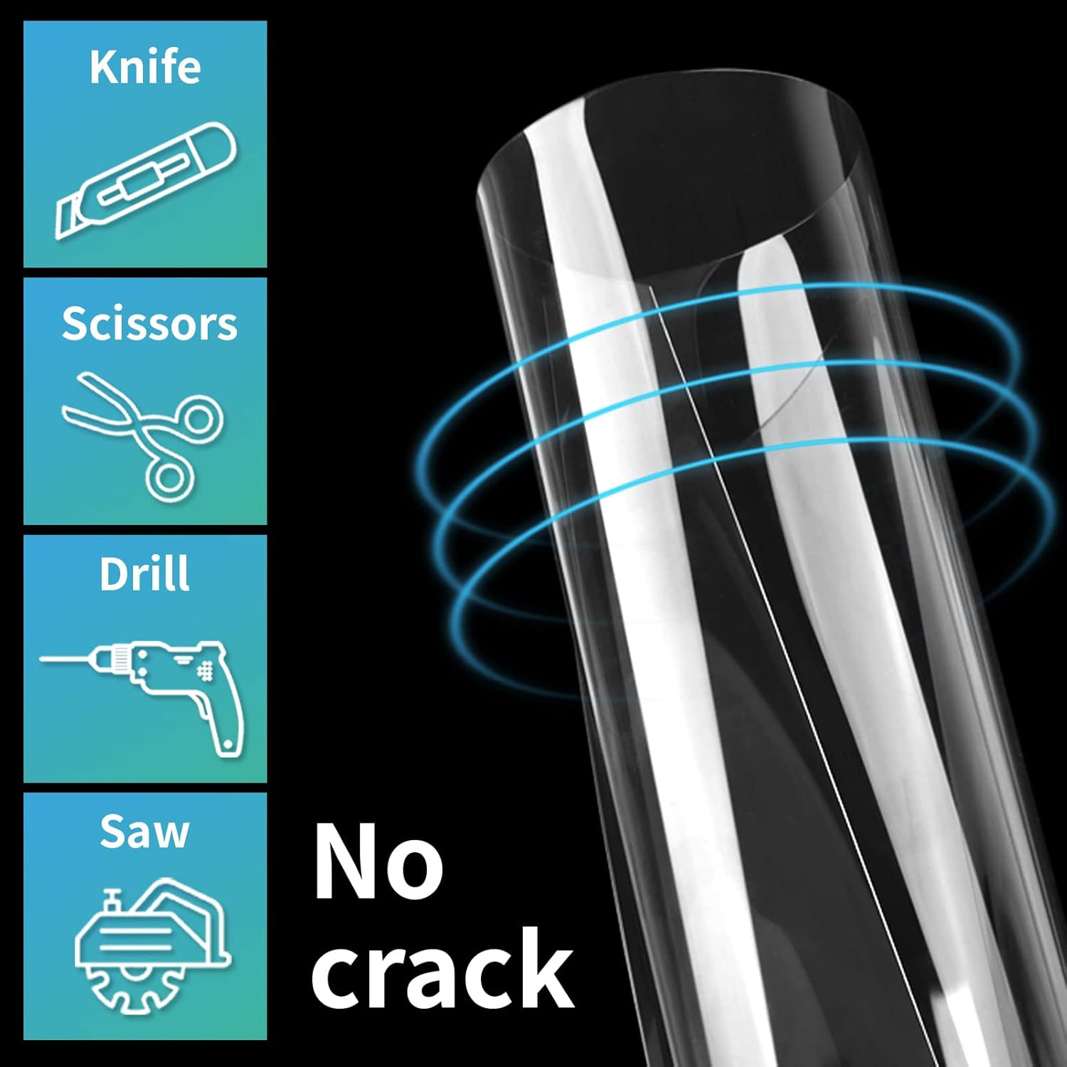 5-Pack of 8×10" Pet/Plexiglass Sheets, Transparent Clear Flexible Plastic Sheet