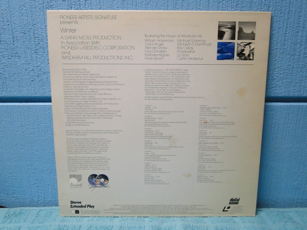 Windham Hill Winter Laserdisc -EXTRA LDs SHIP FREE