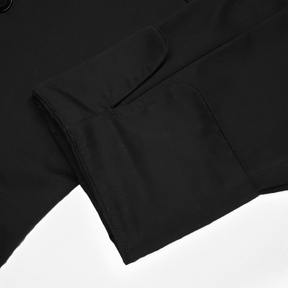 Black Long Sleeve Button Chef Coat/Jacket - Unisex - XL