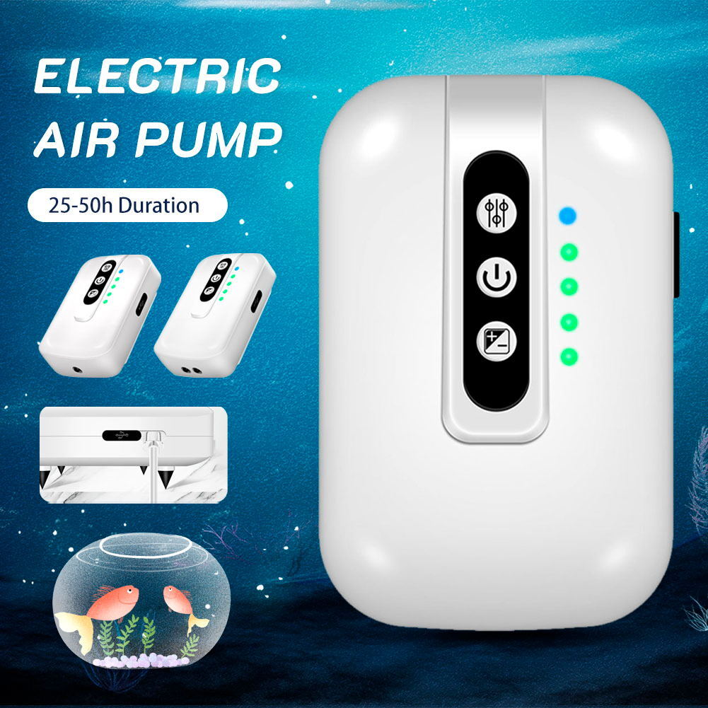 Rechargeable Portable Rechargeable Air pump aquarium fish tank Oxygen Pump New