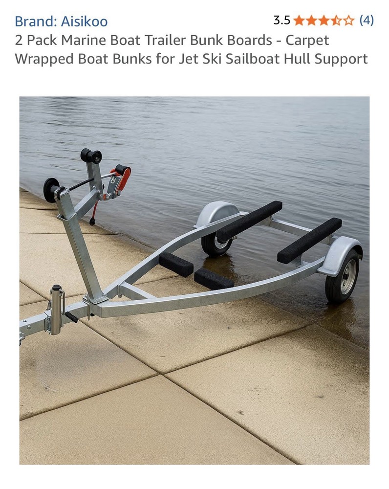 2 Pack Carpeted Boat Trailer Bunk