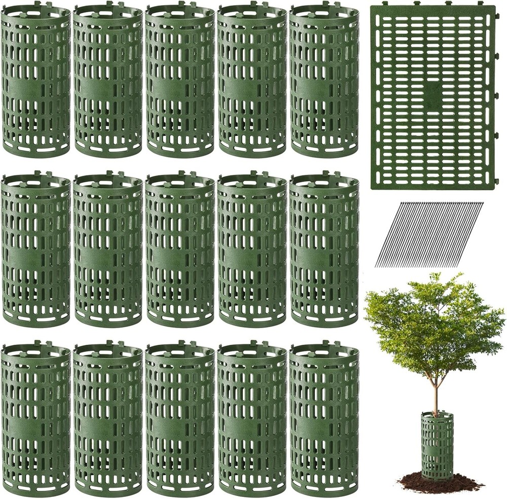 Bekith 16 Pack Tree Trunk Protector, Plant Guard Protectors with Zip Ties,...