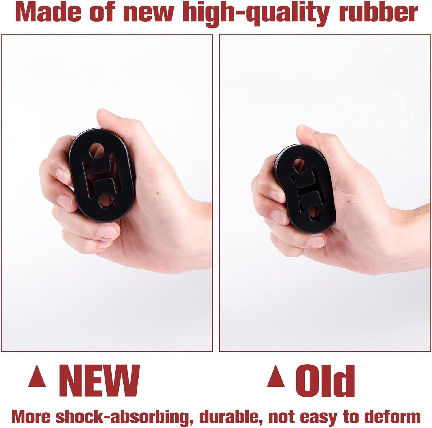 4Pcs Heavy Duty Rubber Exhaust Tail Pipe Mount Bracket Hanger Bushing Insulator